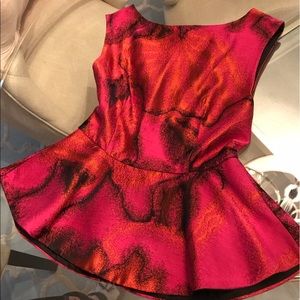 Alice & Olivia Brand Peblum Top Size SP